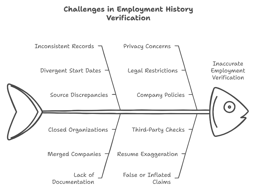 Limitations and Discrepancies in Employment History Verification