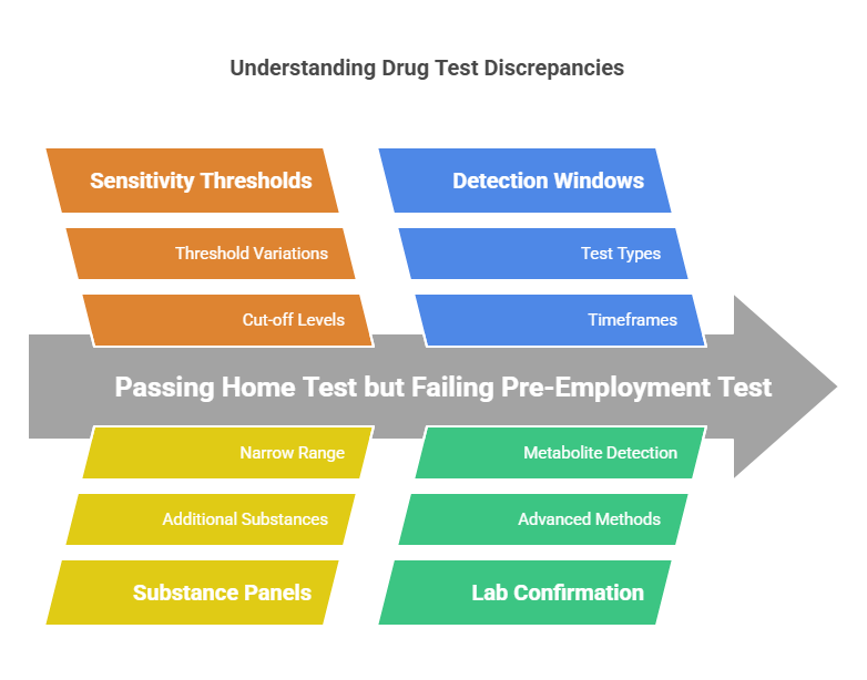 Why Might You Pass a Home Drug Test but Fail a Pre-Employment Test?